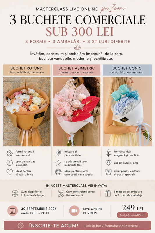 3 buchete până în 300 lei - Minicurs online